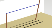 Picture 2: Slanted pole with wire on side